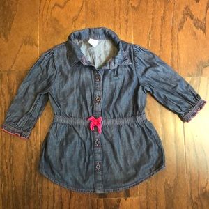 Long sleeve denim top